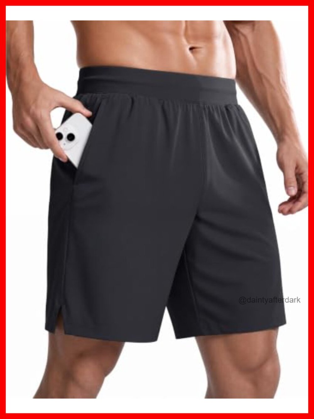 Men's 8" Running Shorts 3 Pockets UPF 50+ Water Resistant Athletic Workout